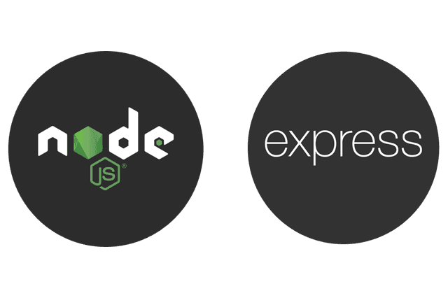 Logos de express.js et node.js 